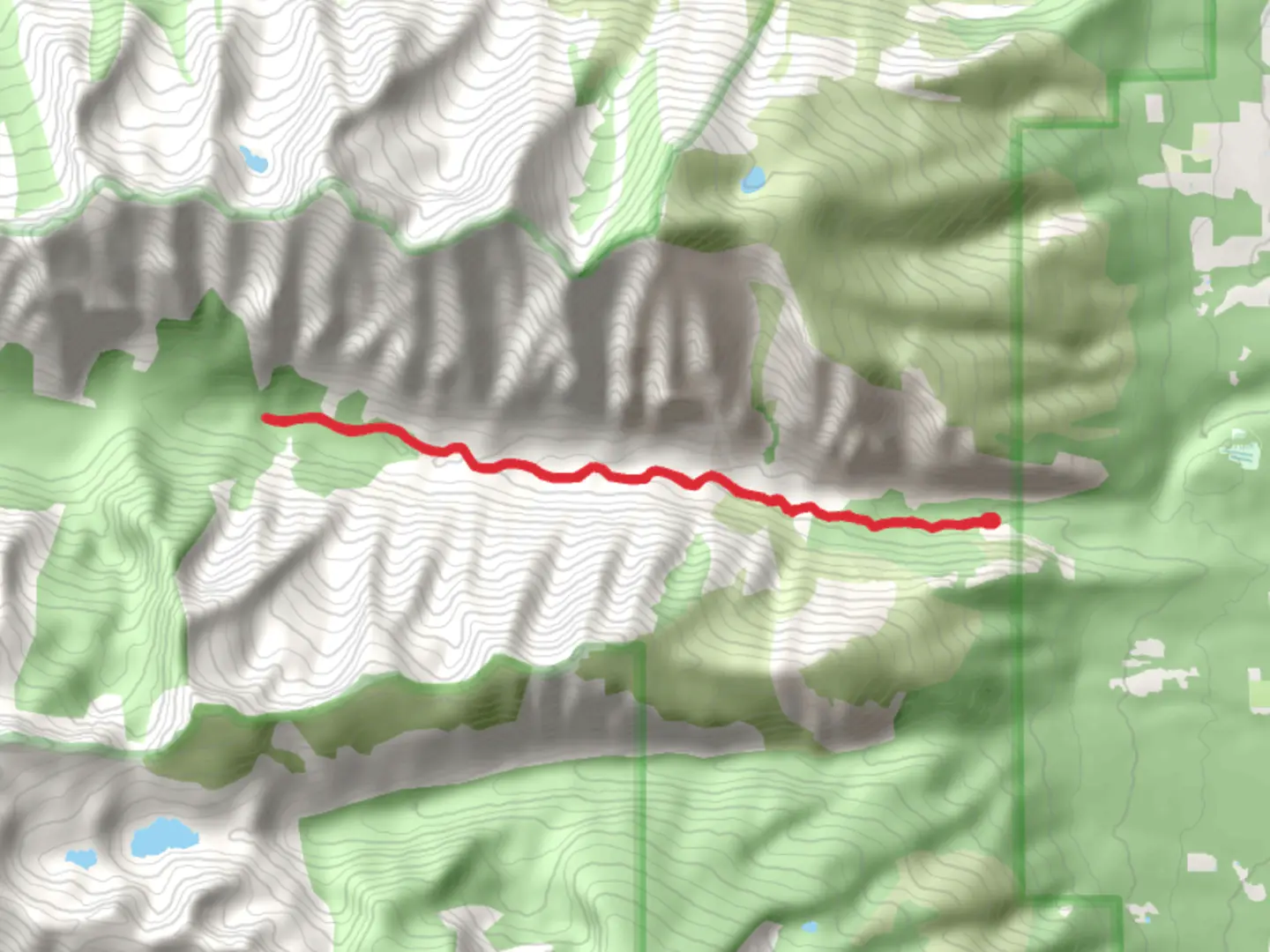 An image depicting the trail Blodgett Canyon Trail and its surrounding area.