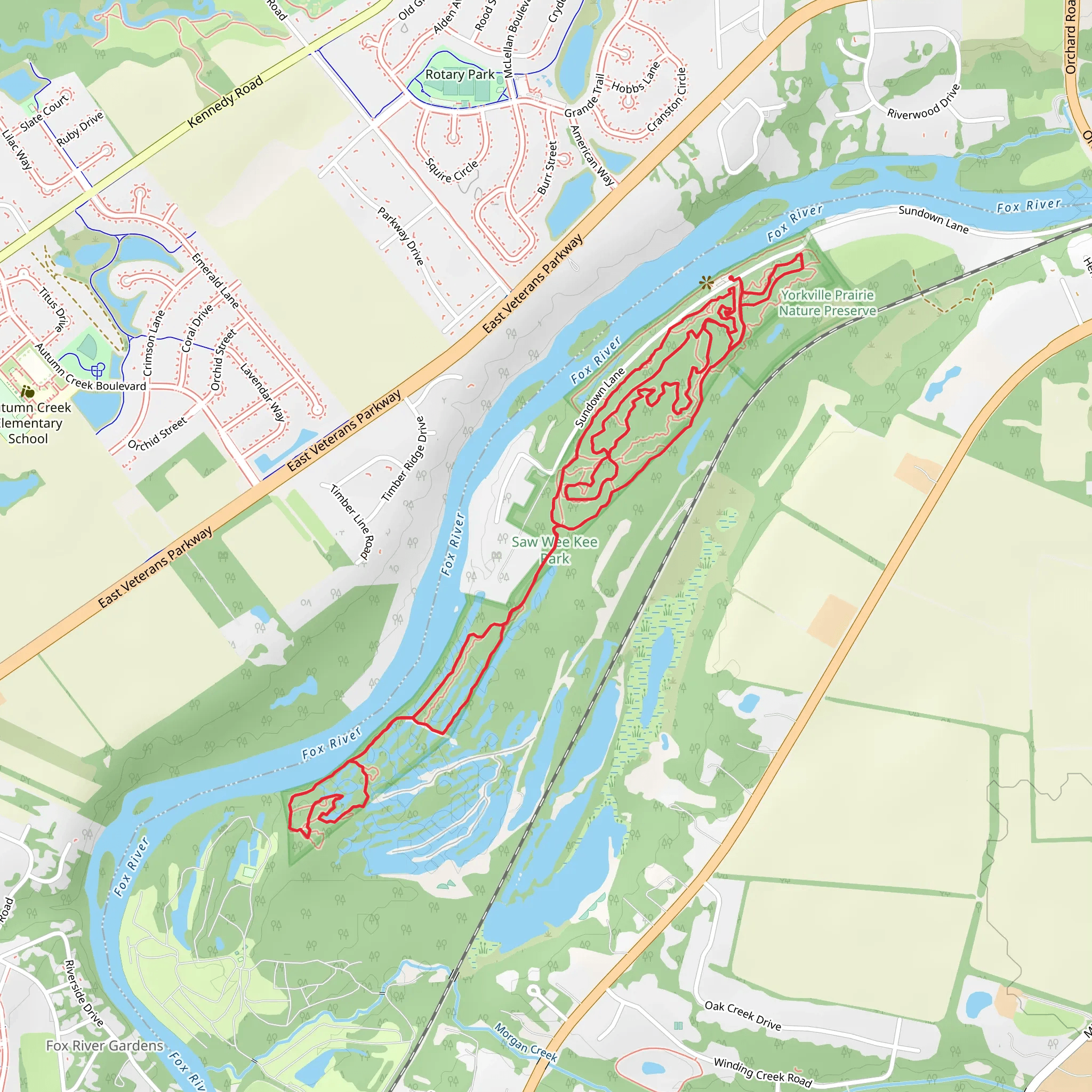 Orange, Blue and Green Loop mobile static map