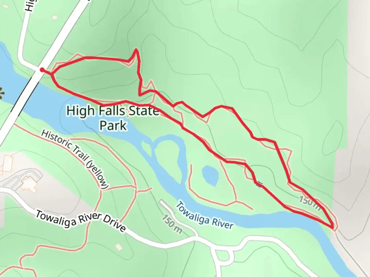 An image depicting the trail Falls Trail Red - Loop and its surrounding area.