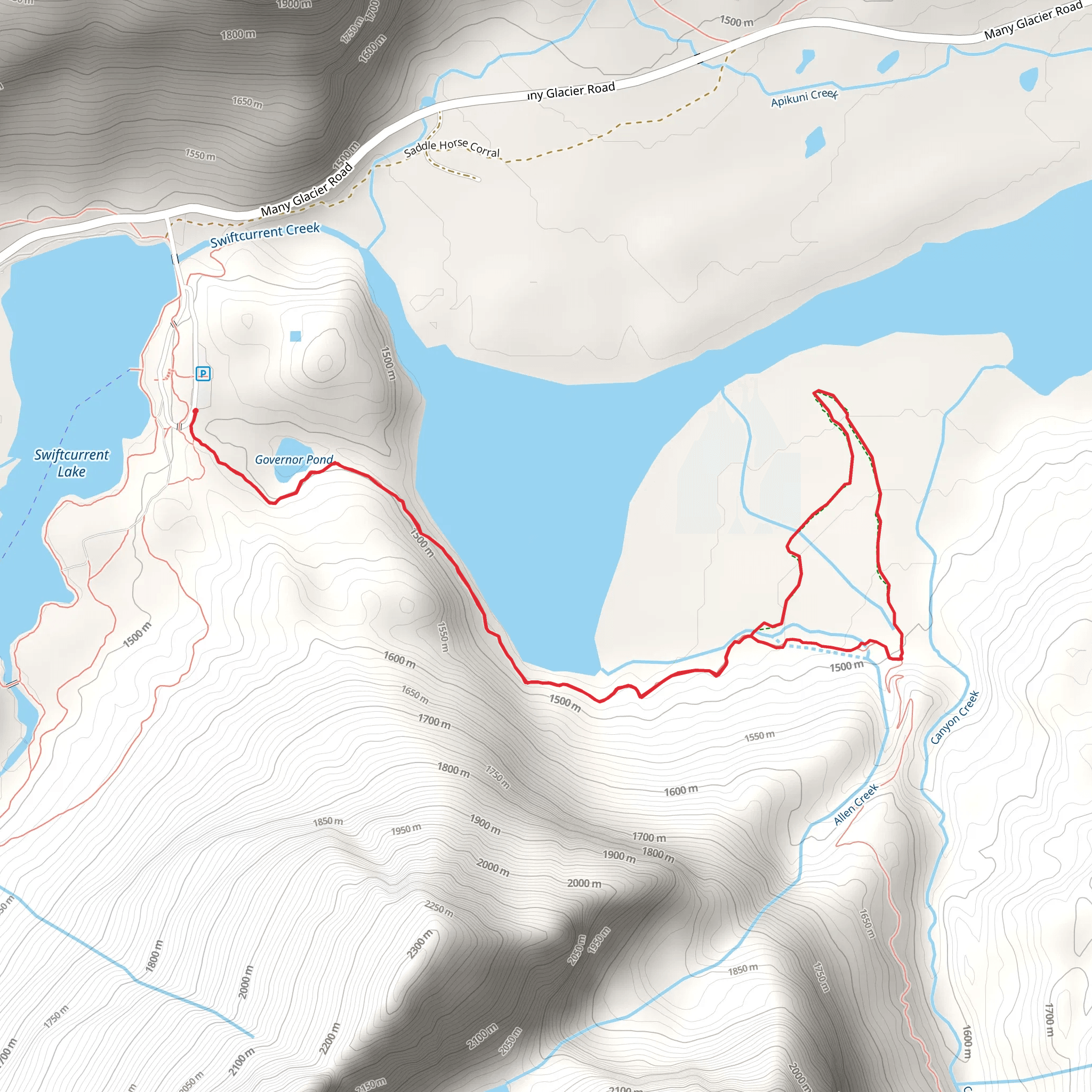 Cracker Flats Trail via Cracker Lake Trail mobile static map