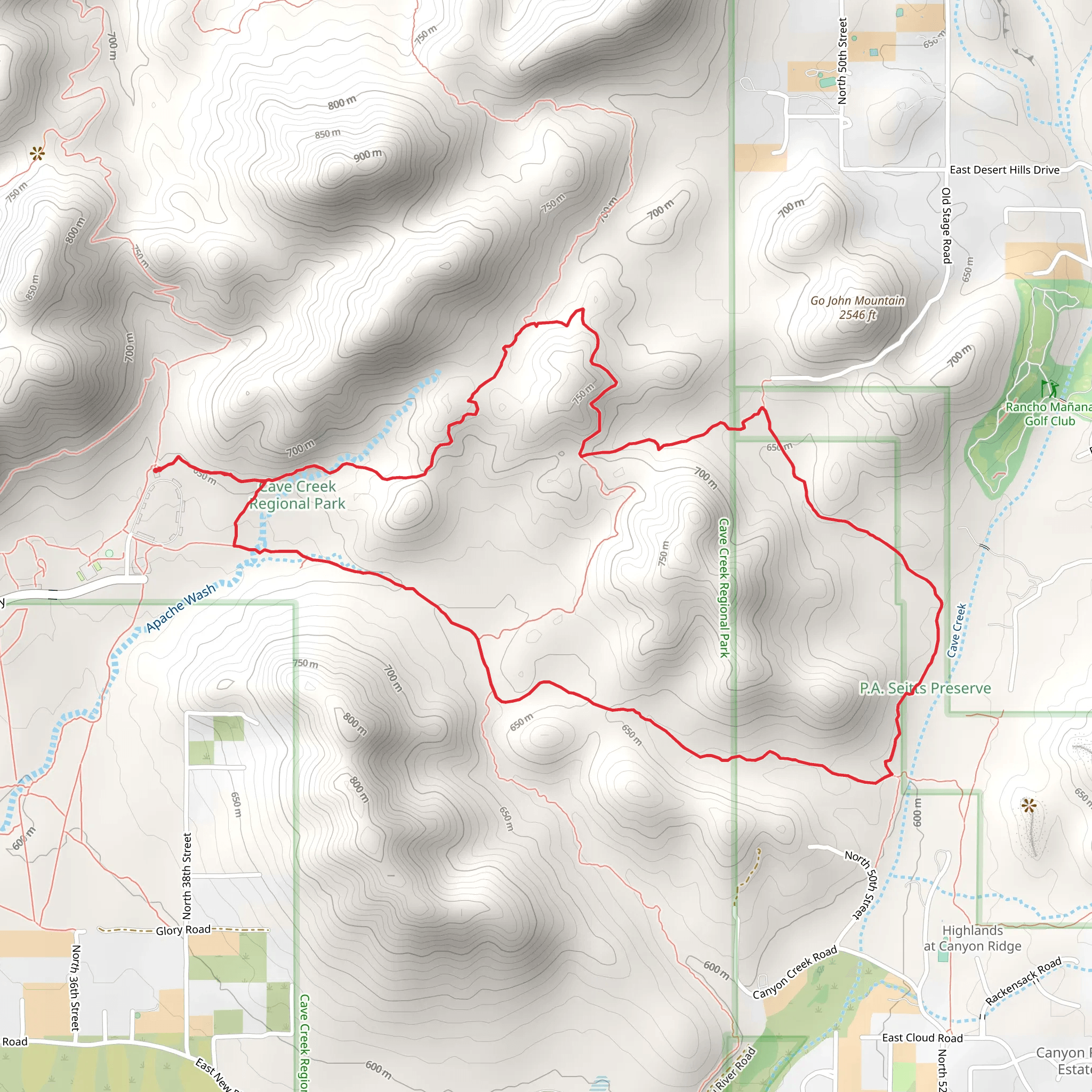 Go John, Flat Rock and Slate Loop Trail mobile static map