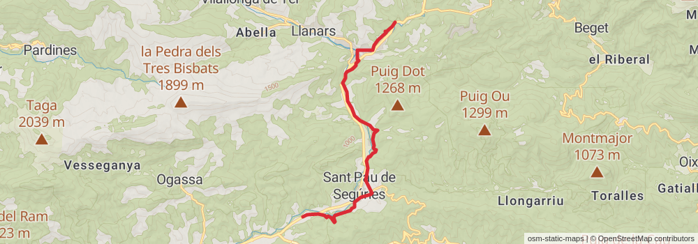 GR 151 Caminos del Obispo y Abad Oliva stage 13 Map