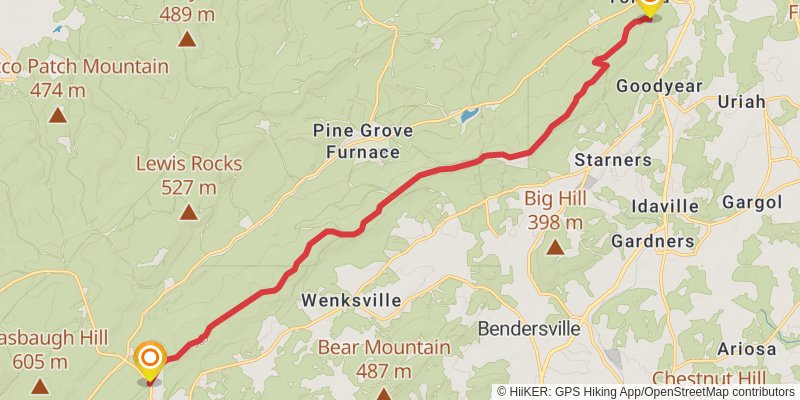 Appalachian Trail - Pennsylvania stage 3 Map