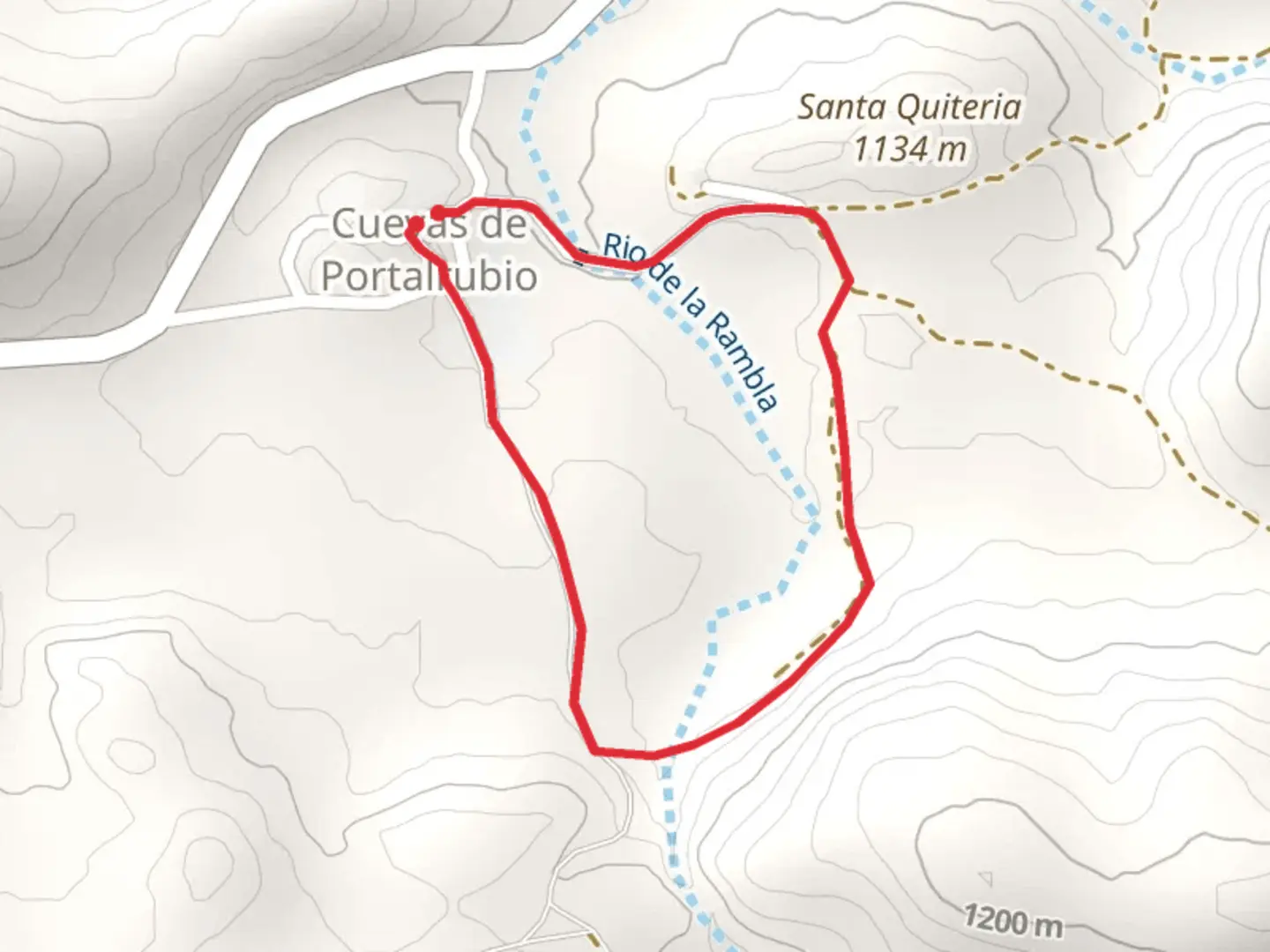 An image depicting the trail Portalrubio Caves PR TE 40 and its surrounding area.