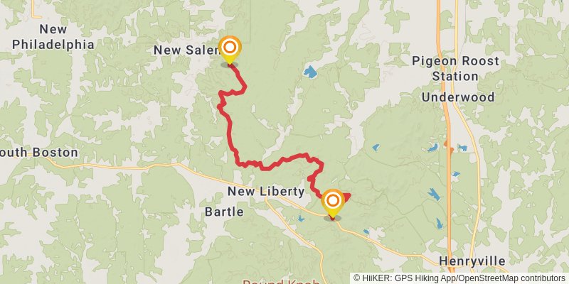 Knobstone Trail stage 2 Map