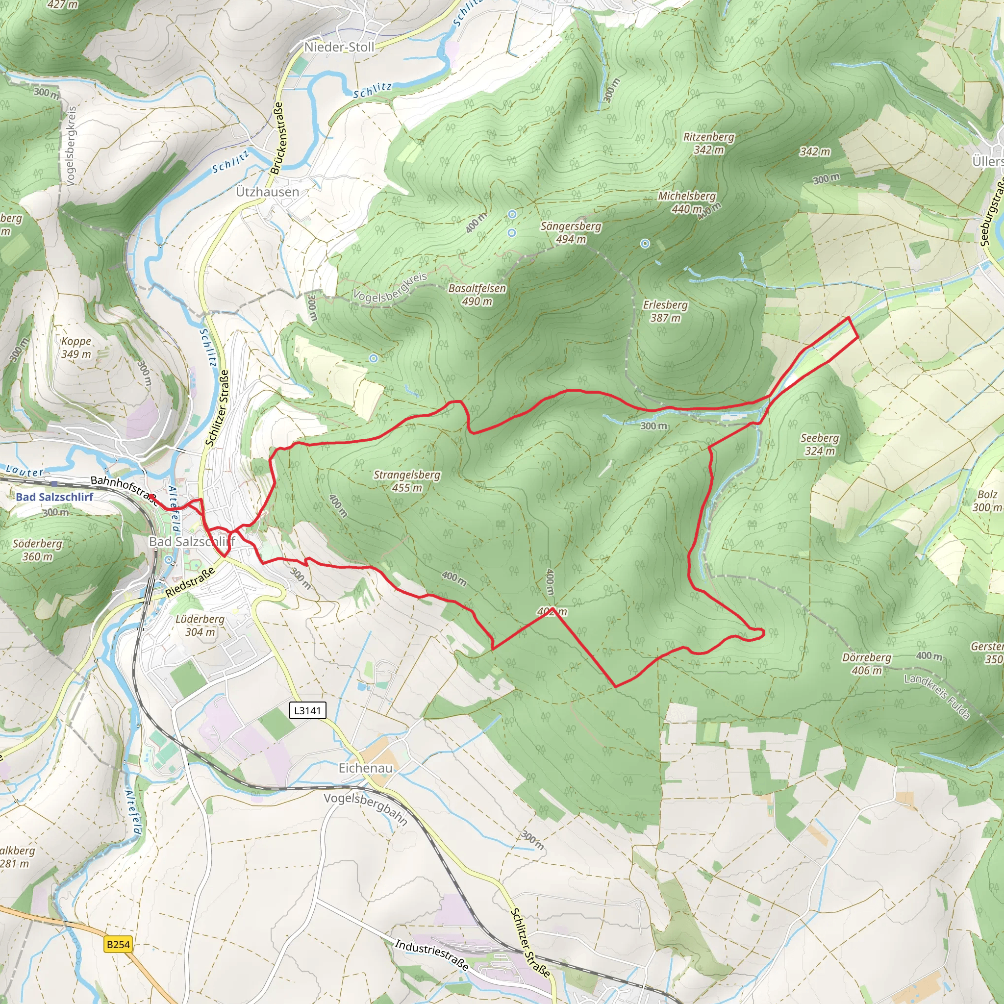Bad Salzschlirf Rhoen Loop mobile static map