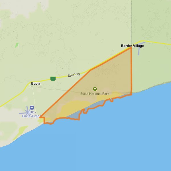 Eucla National Park mobile static map