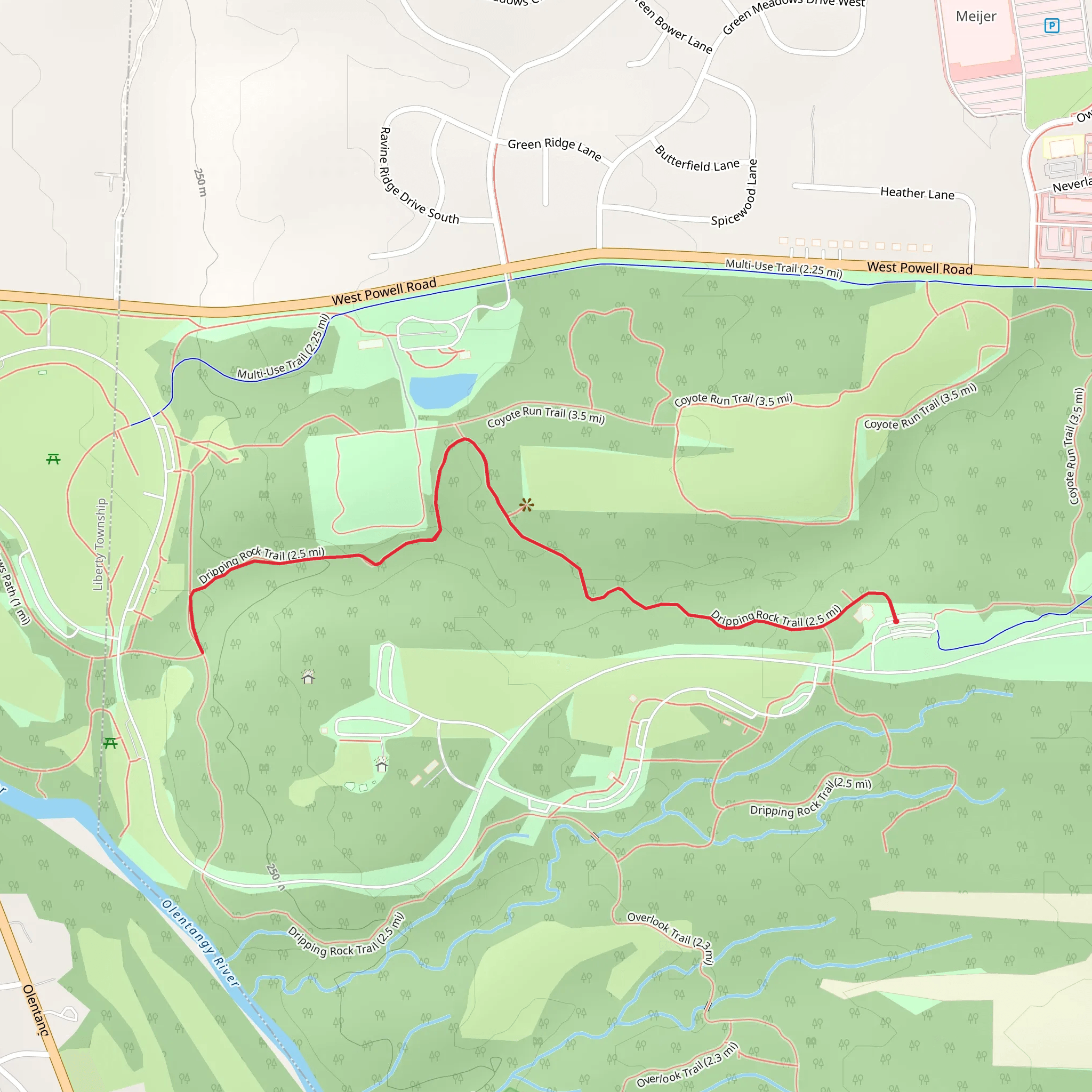 Dripping Rock Trail mobile static map