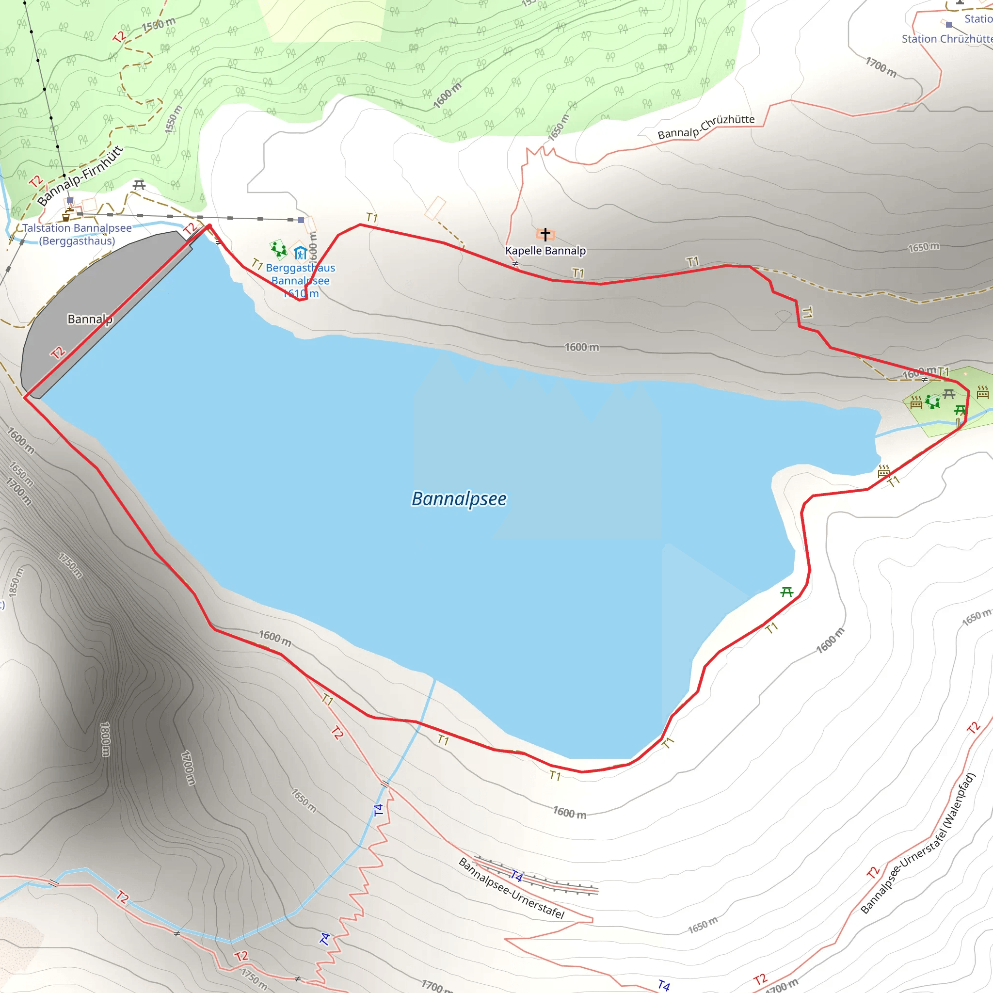 Bannalp Circular Trail mobile static map