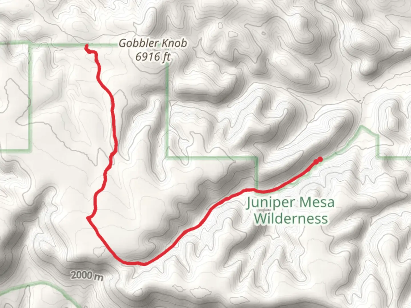 An image depicting the trail Happy Camp Trail and its surrounding area.