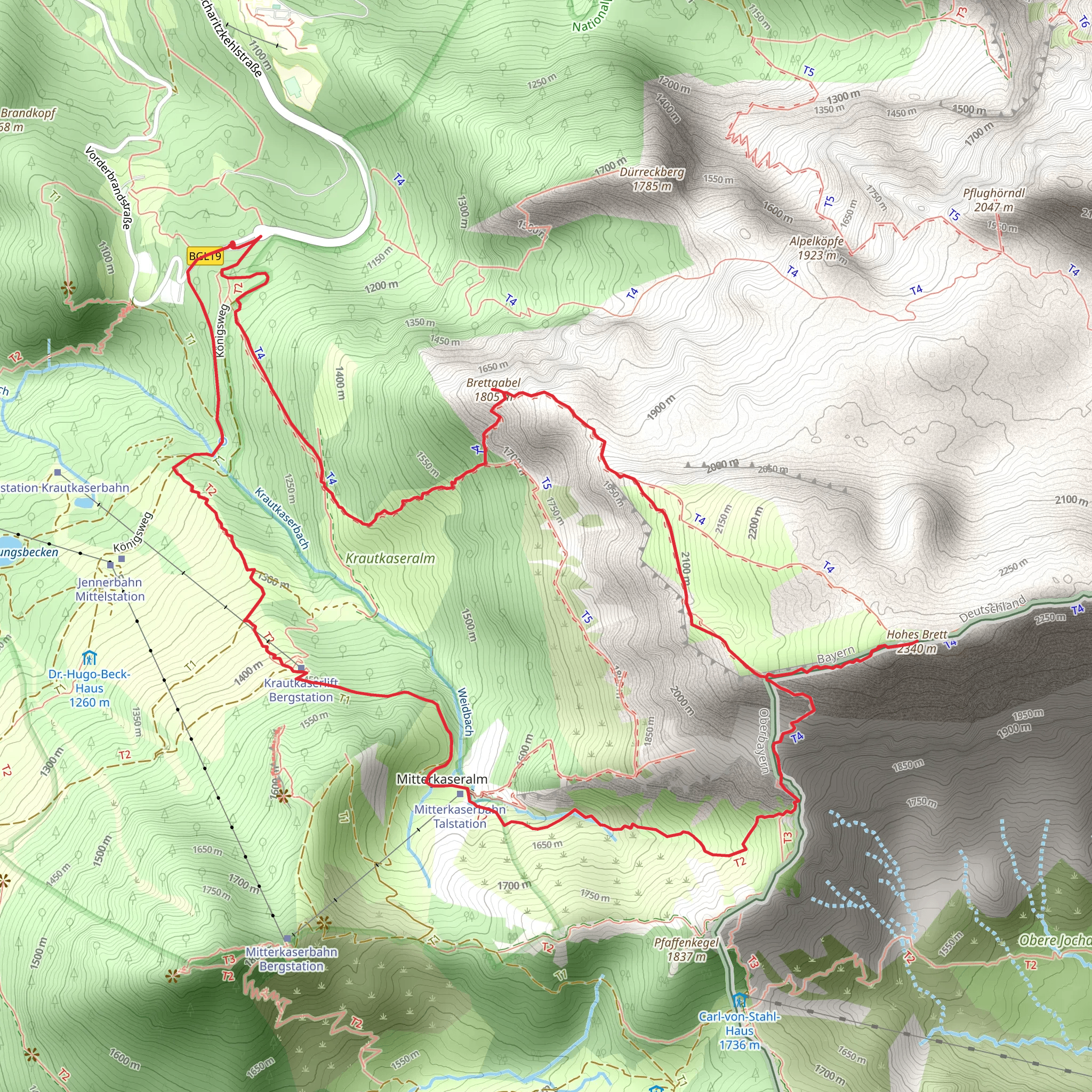 Brettgabel and Hohes Brett Loop via Brettgabel mobile static map