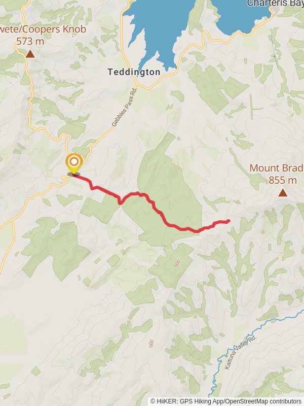 Packhorse Hut via Mount Herbert Walkway mobile static map