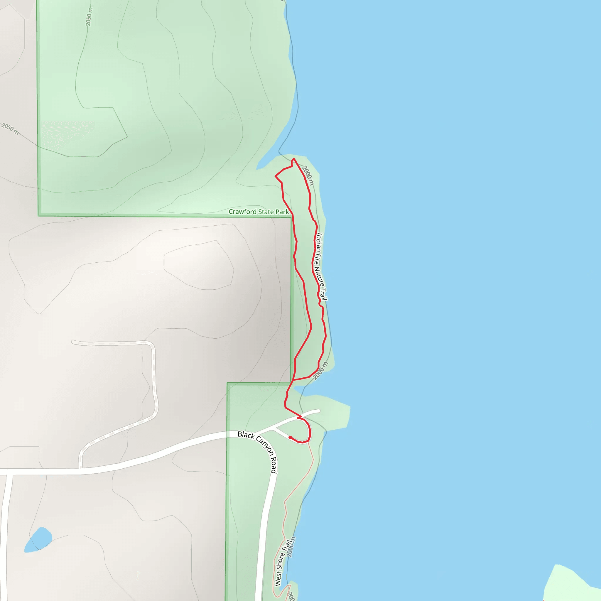 Indian Fire Nature Loop Trail mobile static map