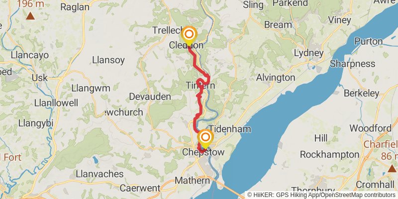 Holyhead to Chepstow Walk stage 32 Map
