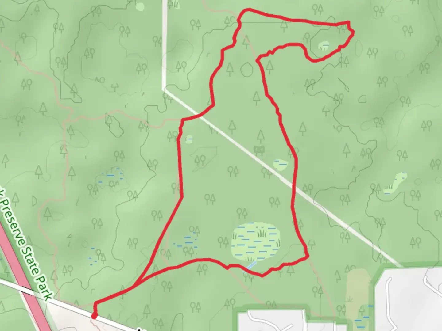 An image depicting the trail Northwest 63rd Boulevard Loop and its surrounding area.