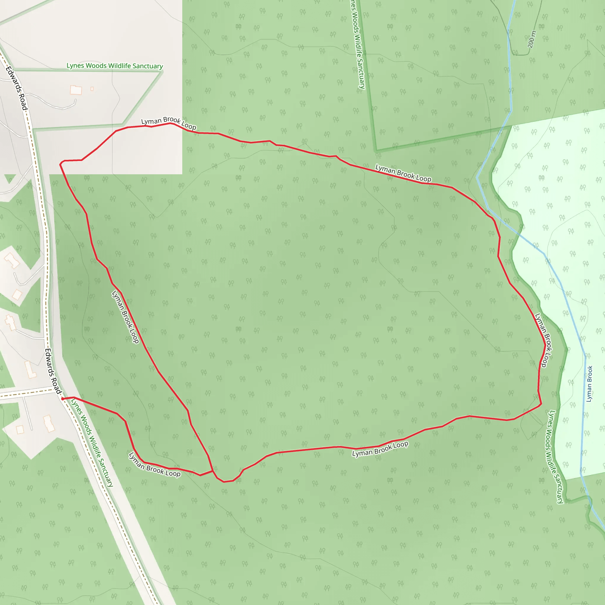 Lyman Brook Loop mobile static map