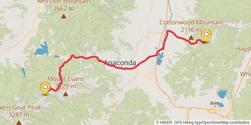 Continental Divide Trail alt 28 Map