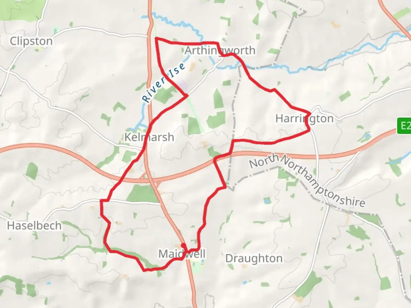 An image depicting the trail Maidwell Dale, Harrington and Mill Hill Walk and its surrounding area.
