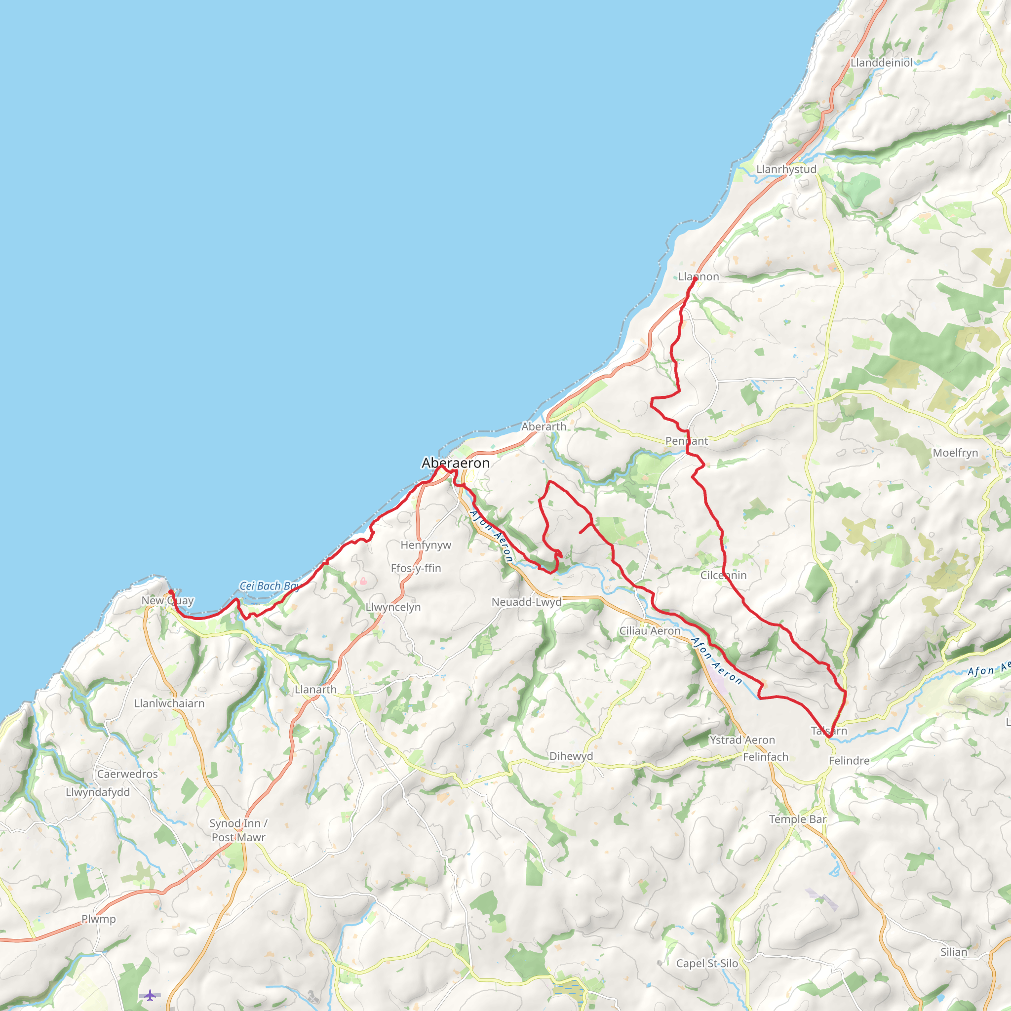 Dylan Thomas Trail mobile static map