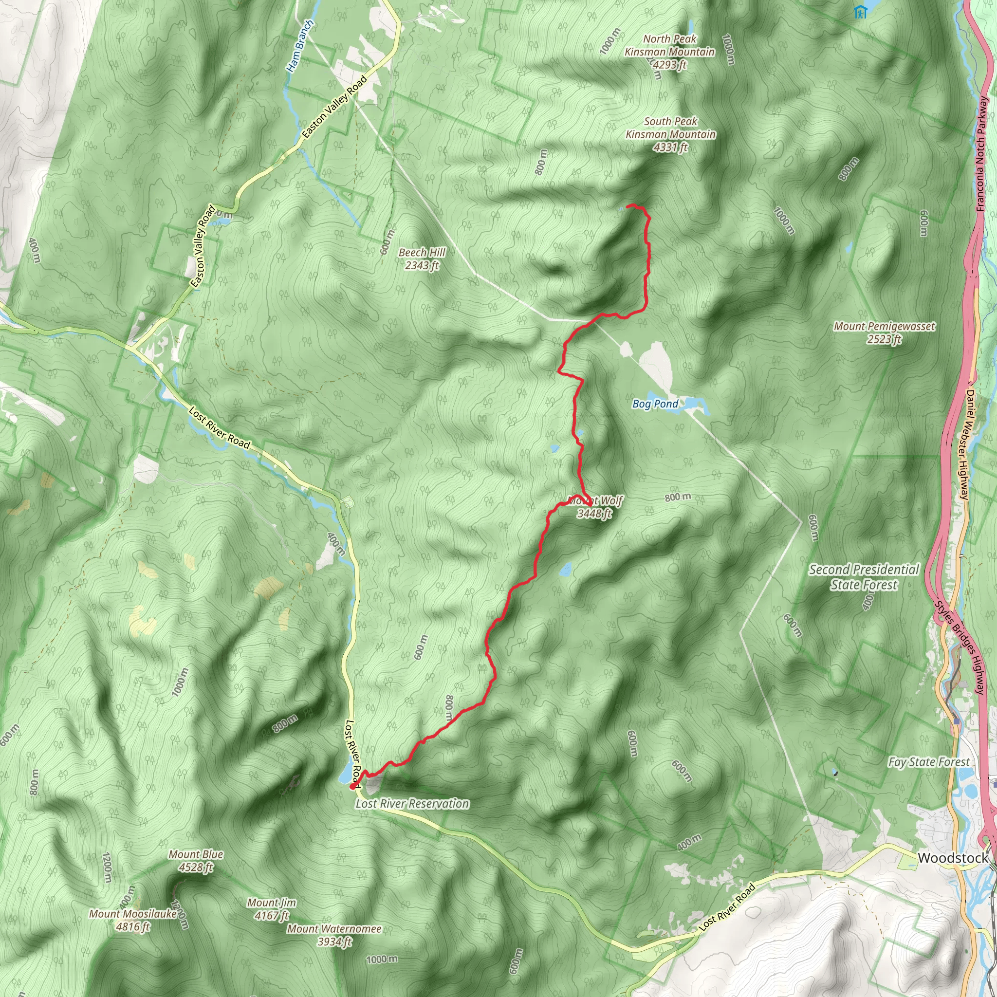 Mount Wolf via Eliza Brook mobile static map