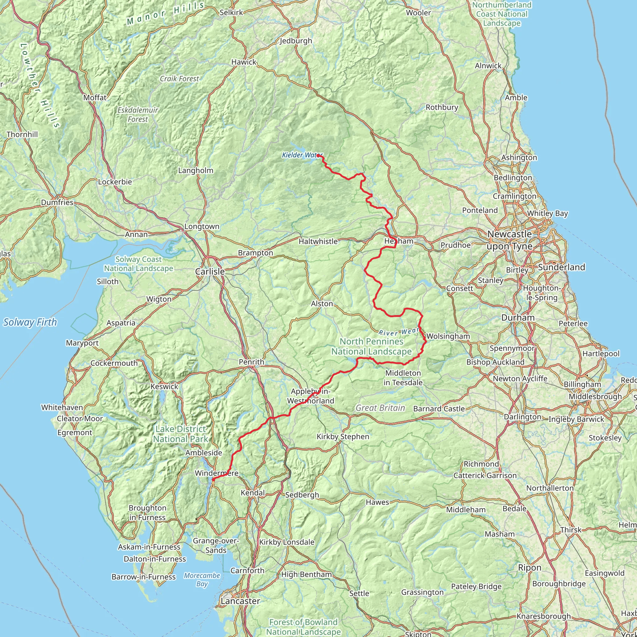 Lake to Lake Walk mobile static map