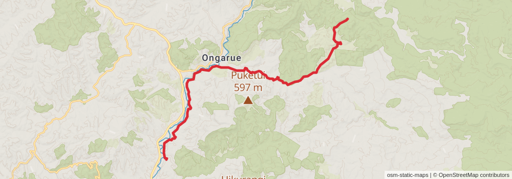 Te Araroa Trail stage 56 Map