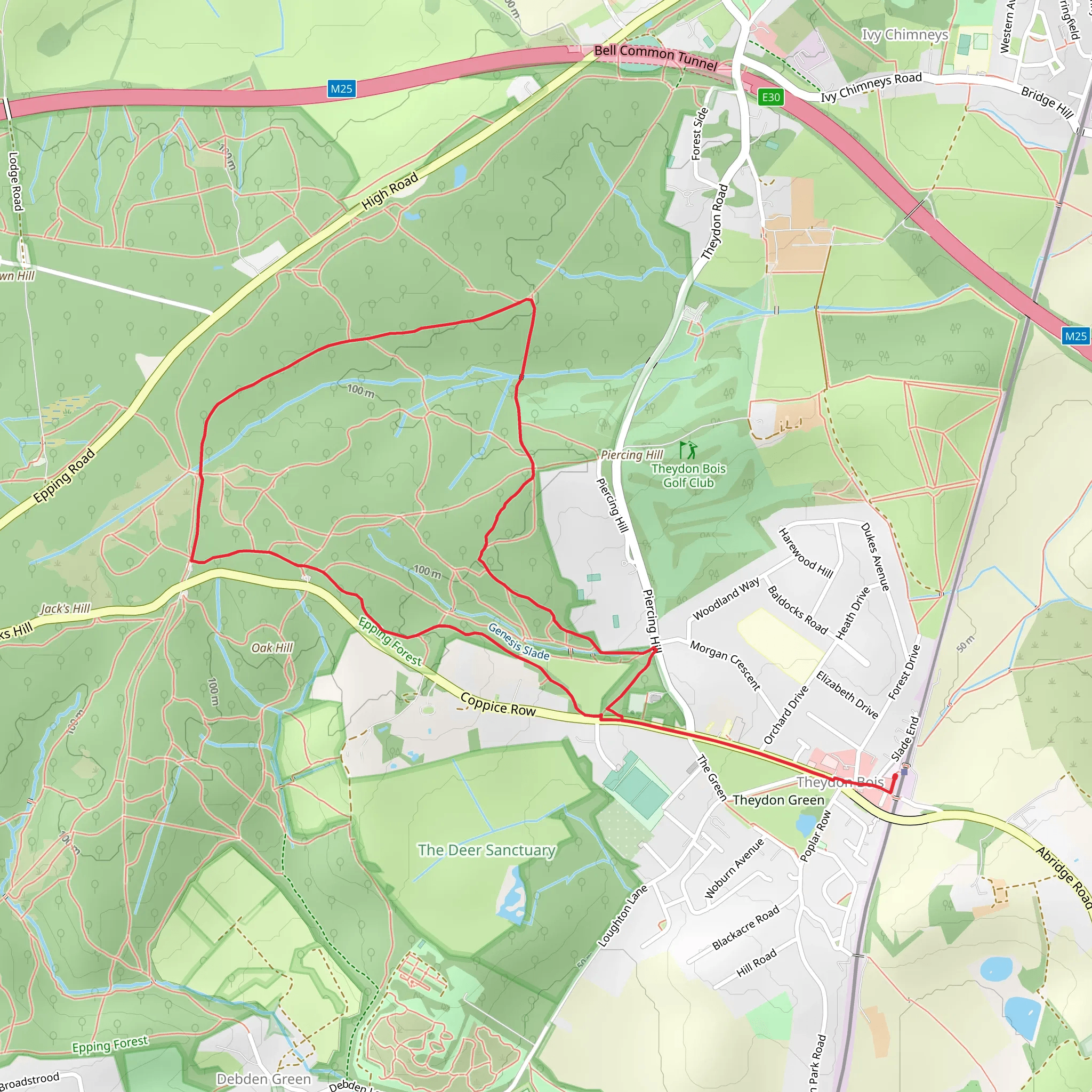 Genesis Slade Loop - Theydon Bois mobile static map