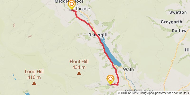 Nidderdale Way stage 2 Map