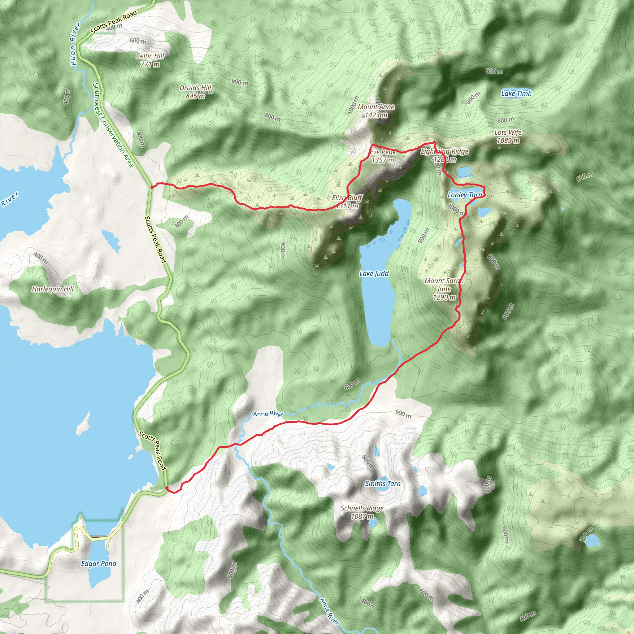 Mount Anne Circuit Track mobile static map