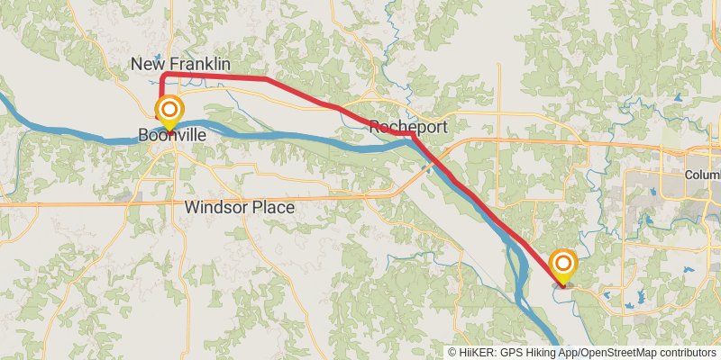 Katy Trail stage 6 Map