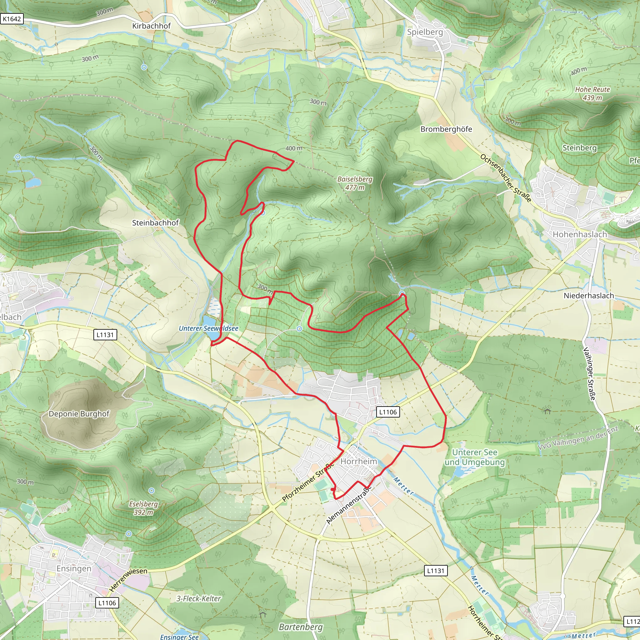 Benzlesriedsee and Seewaldseen Loop mobile static map