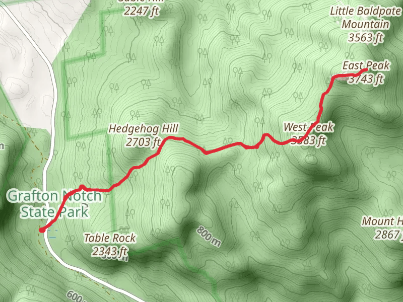 Hedgehog Hill to West Peak to Baldpate Mountain