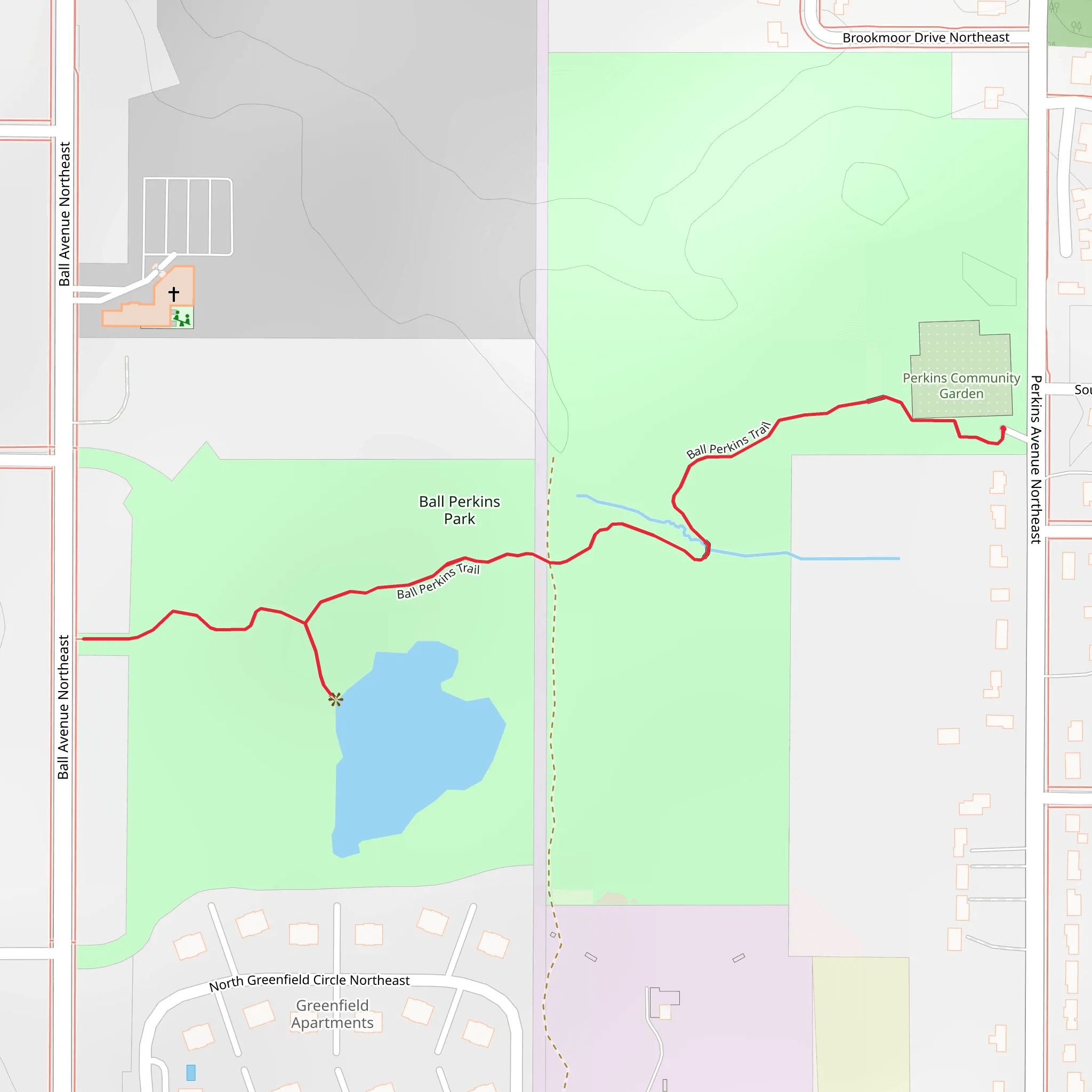 Ball Perkins Trail mobile static map