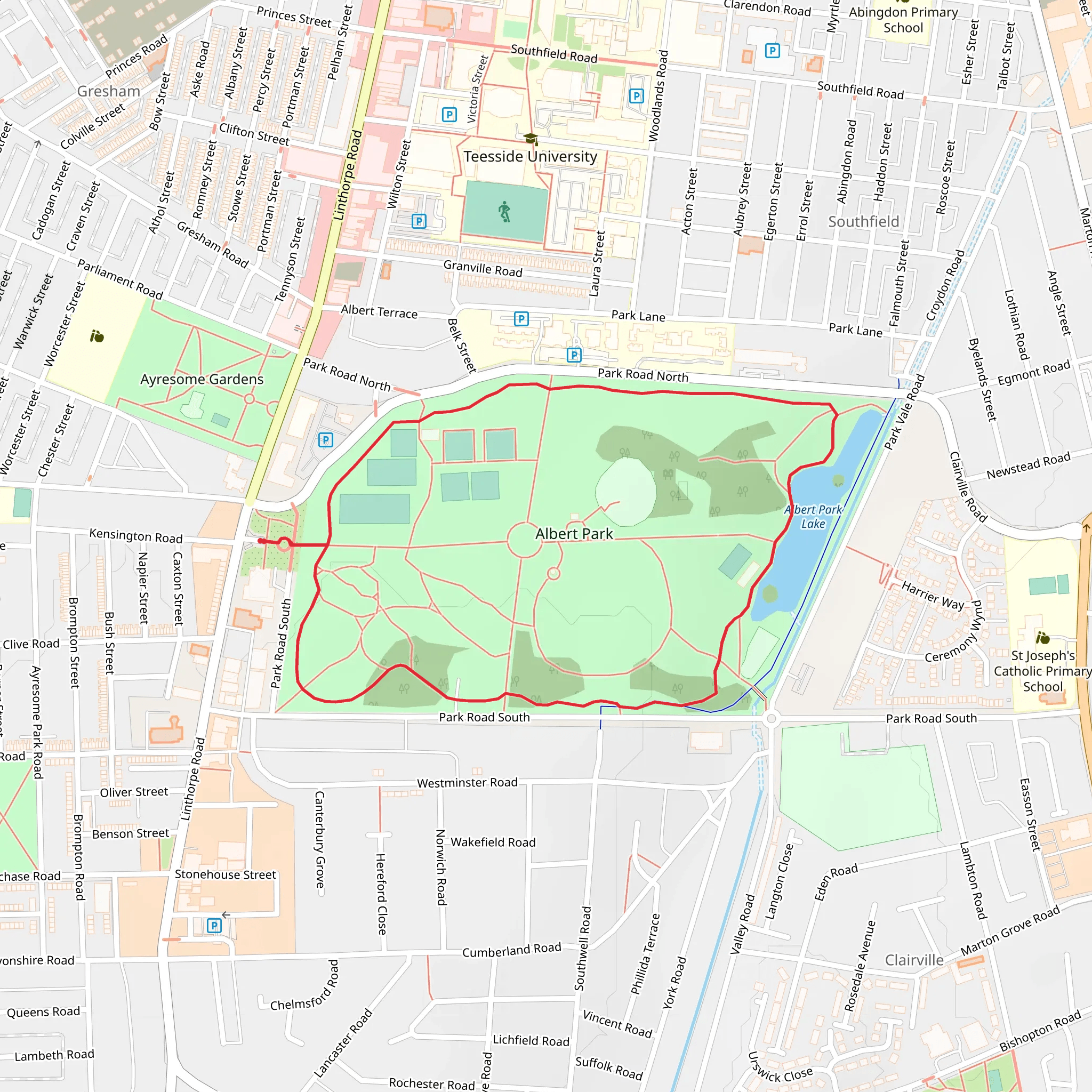 Albert Park Loop mobile static map