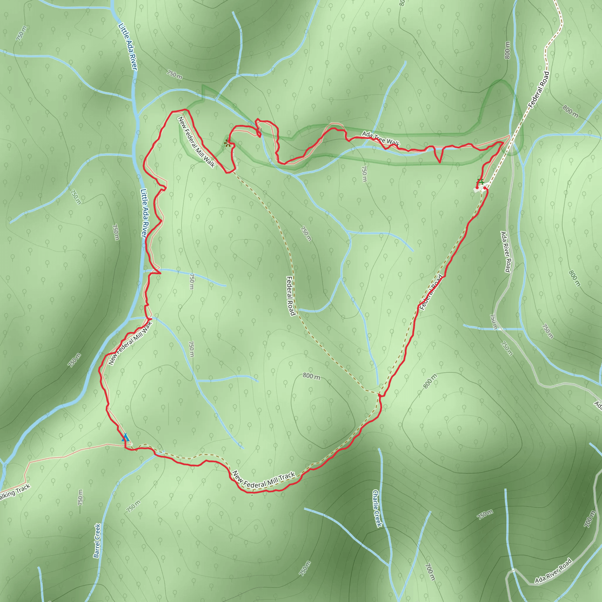 Ada Tree and Federal Mill Circuit mobile static map