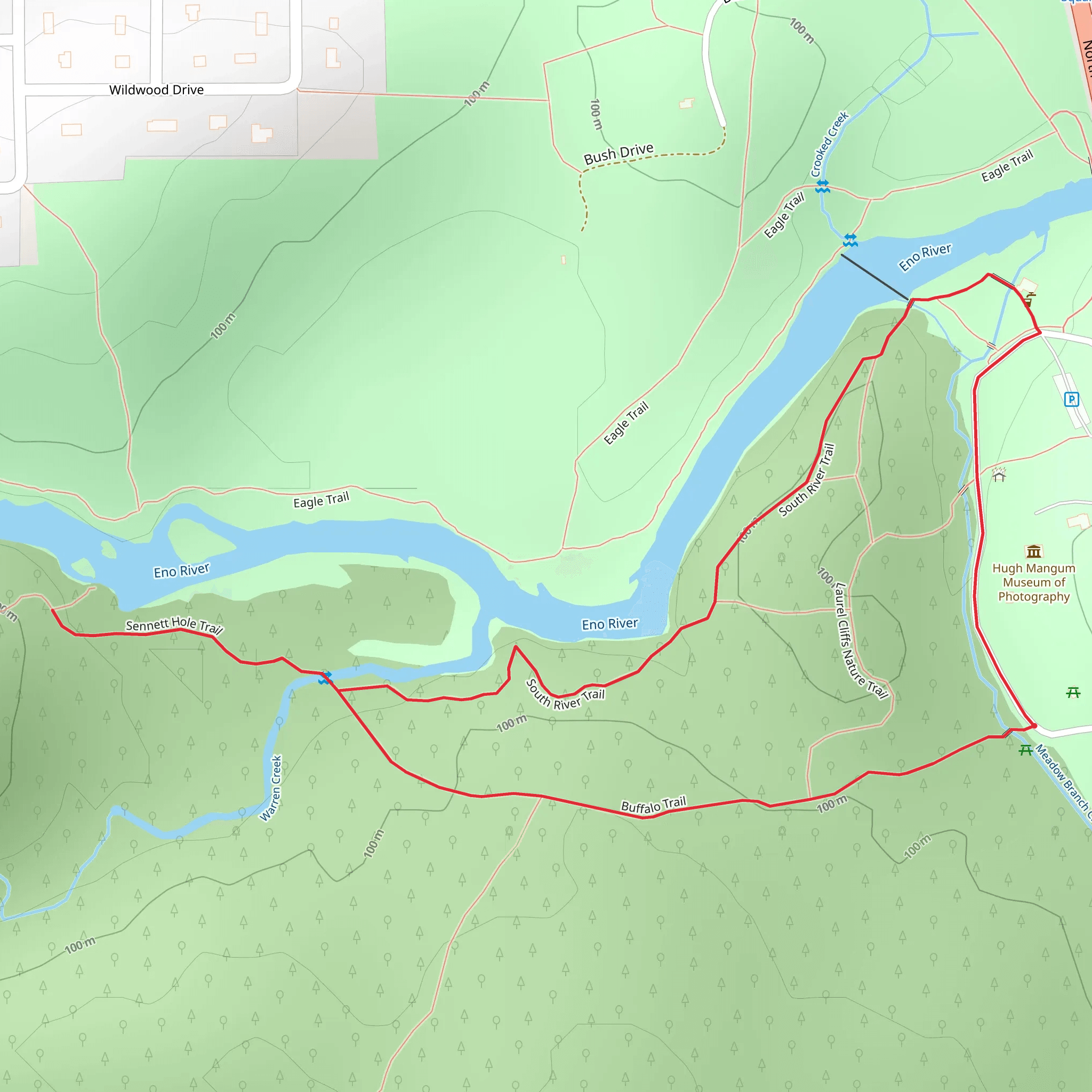 South River and Buffalo Loop Trail mobile static map