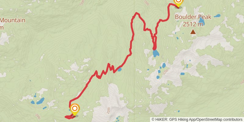Marble Mountain Wilderness Loop stage 2 Map