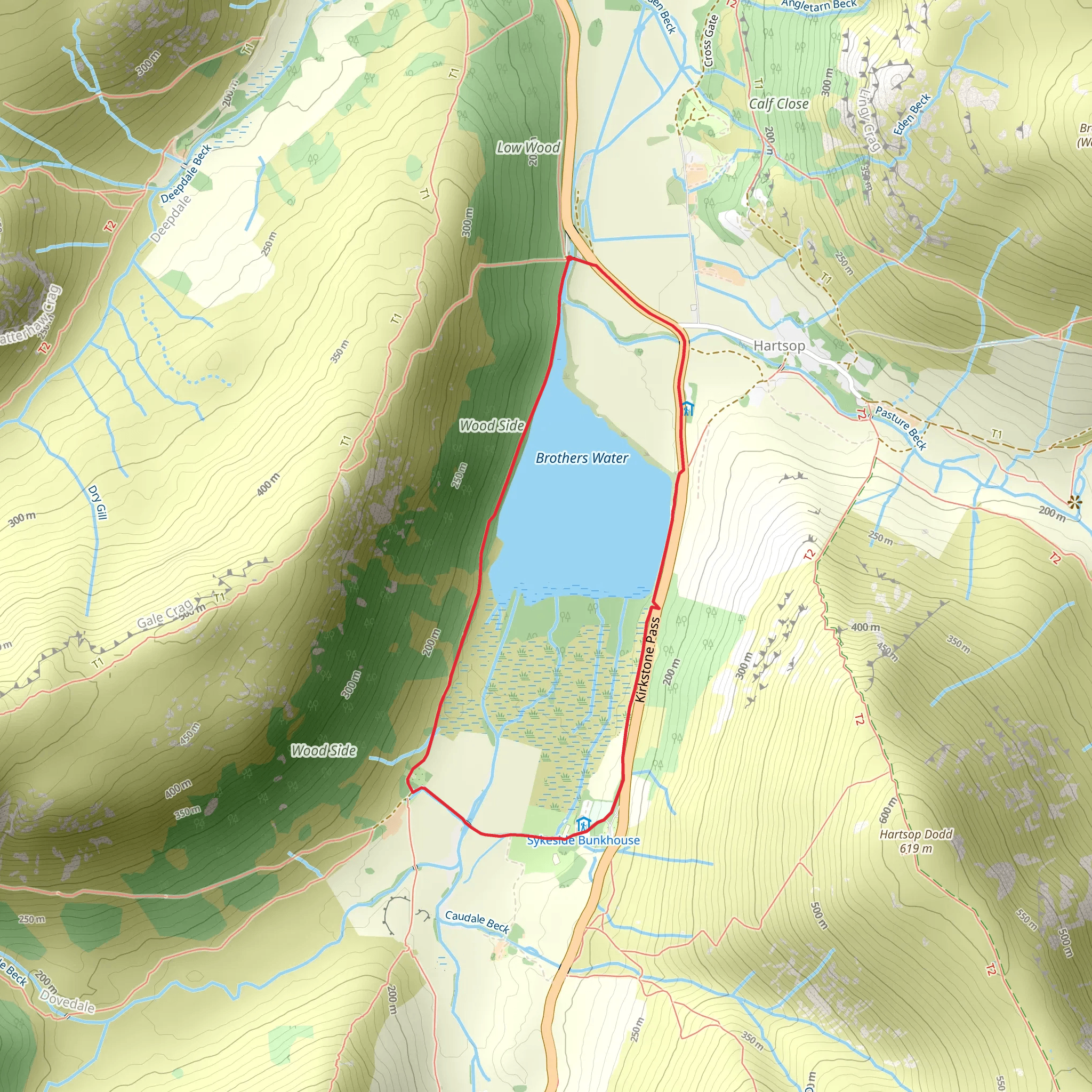 Brothers Water Loop mobile static map