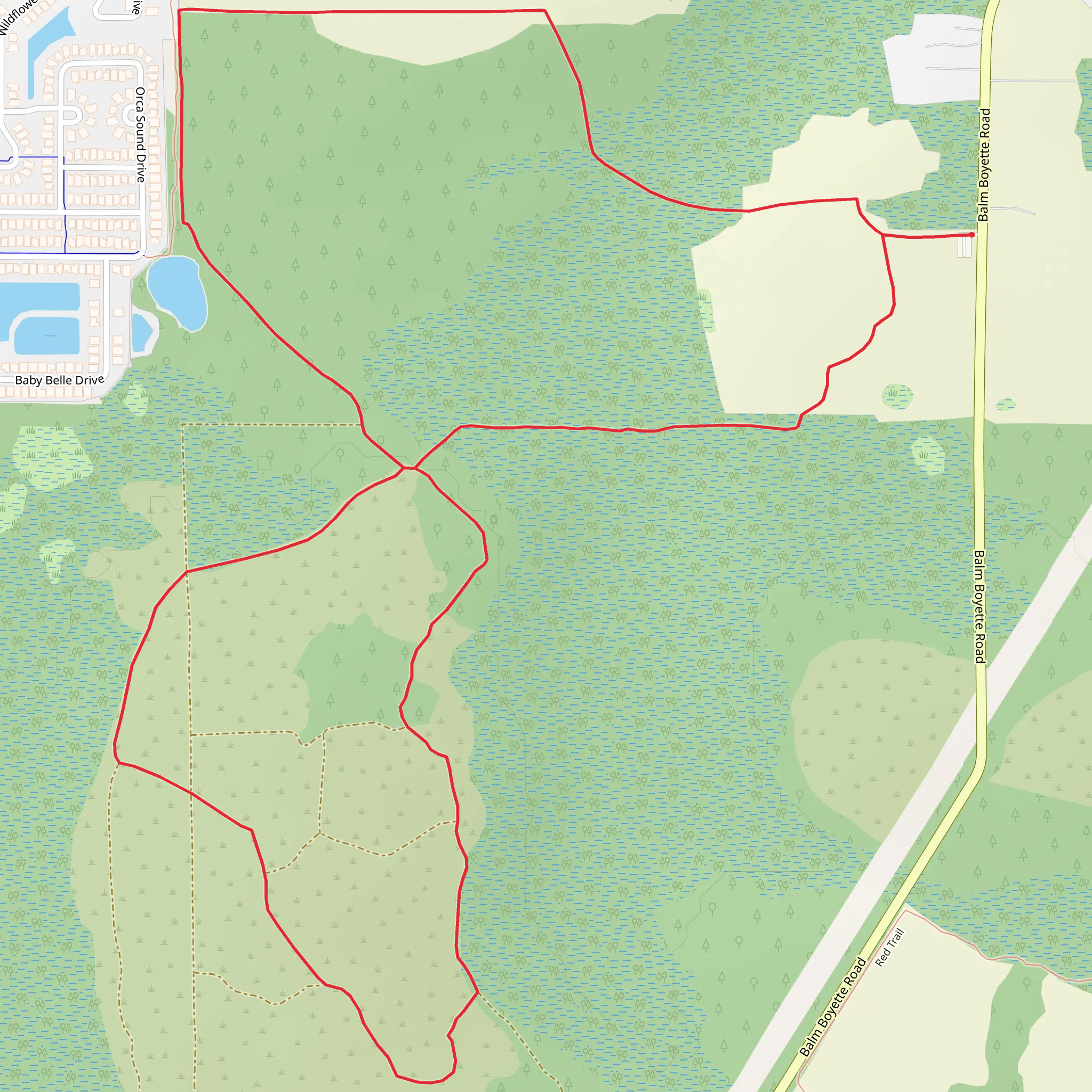 Balm Boyette Scrub Trail Loop mobile static map