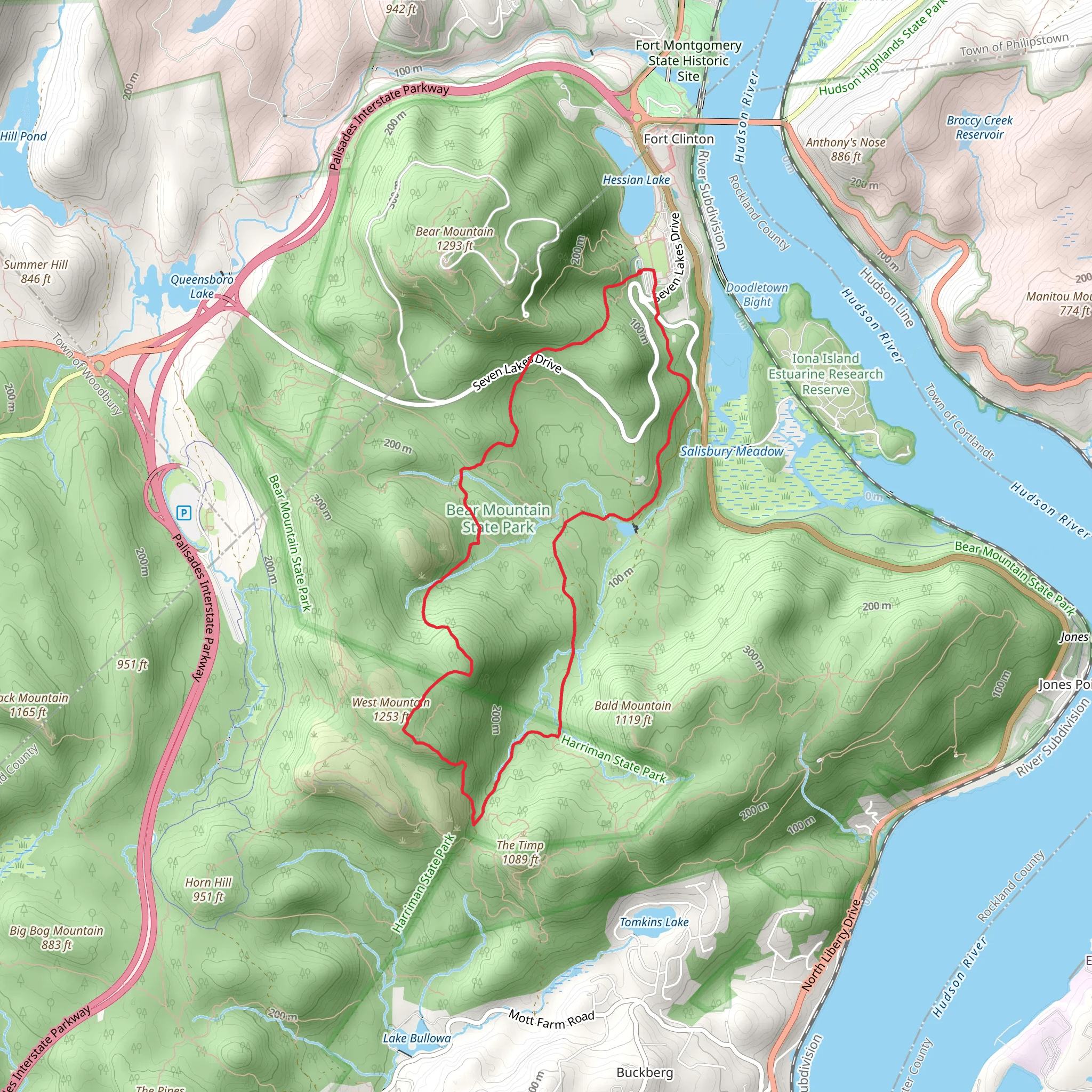 Bear Mountain State Park mobile static map