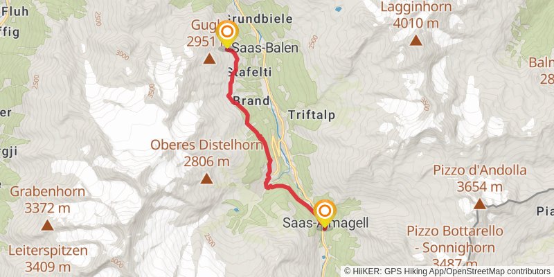 Tour Monte Rosa stage 7 Map