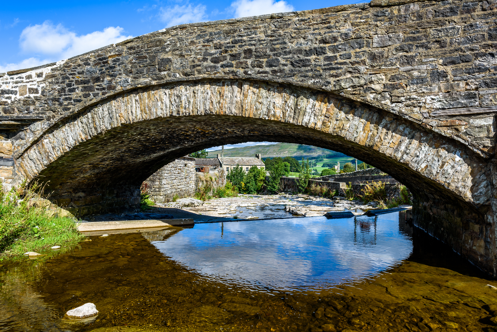 An image depicting the trail Hawes to Aysgill Force Route and its surrounding area.