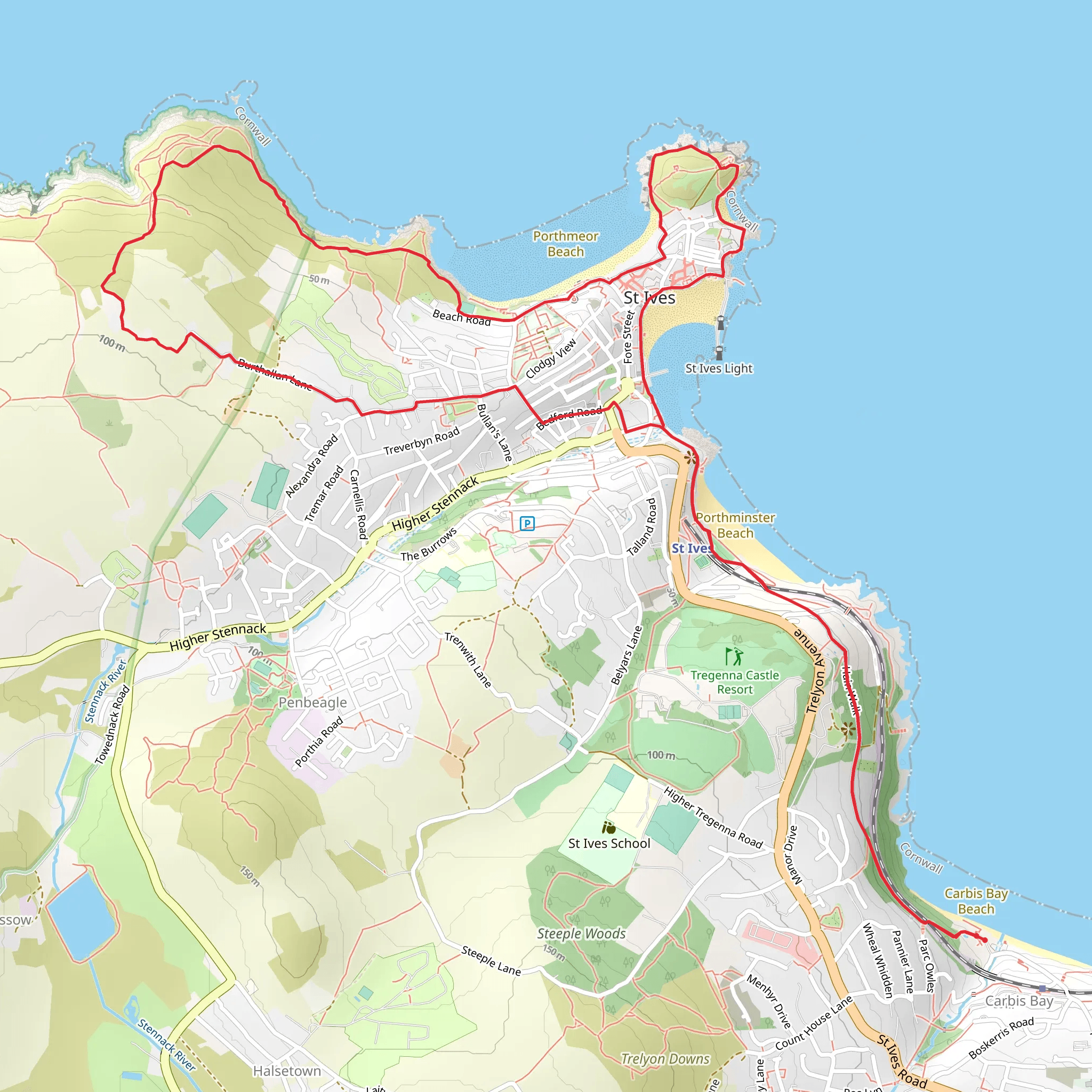 Carbis Bay Hotel - Clodgy Point Walk mobile static map