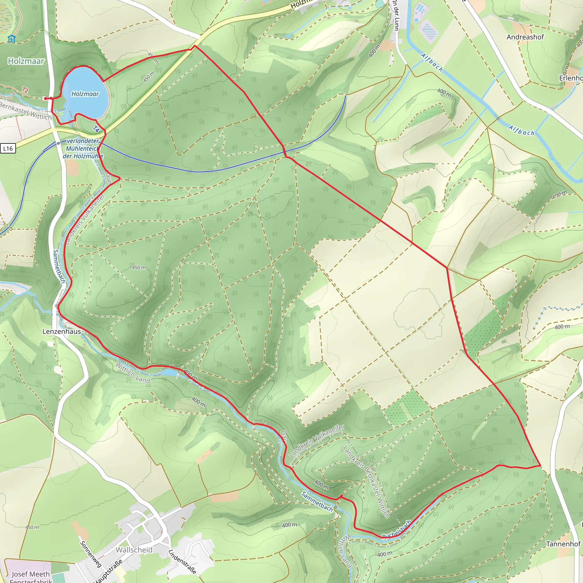 Holzmaar, Dickebusch and Friedbusch Loop mobile static map
