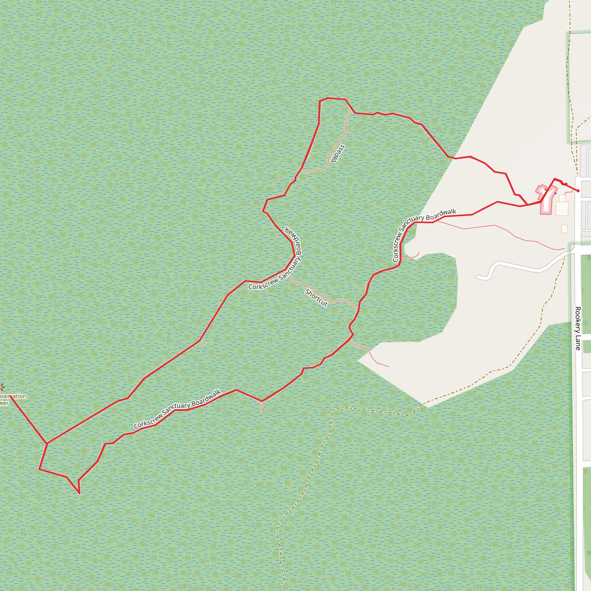 Corkscrew Sanctuary Boardwalk Loop mobile static map