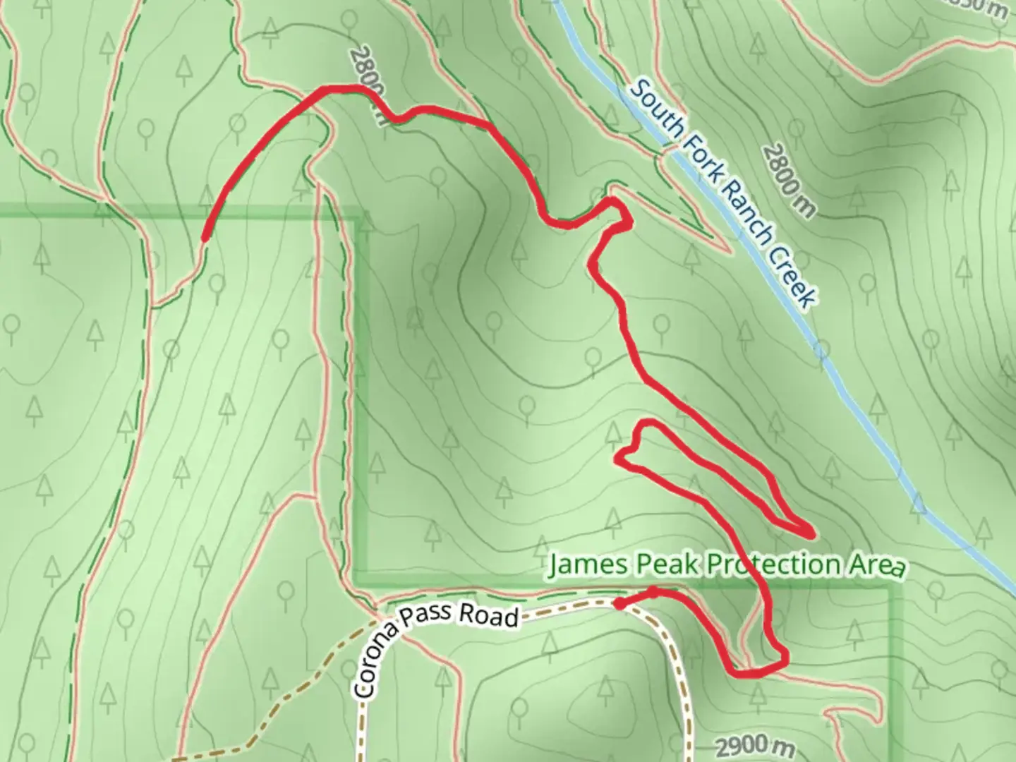 An image depicting the trail Whoops Trail and its surrounding area.