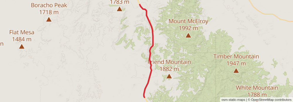 American Perimeter Trail - Texas Primary stage 16 Map