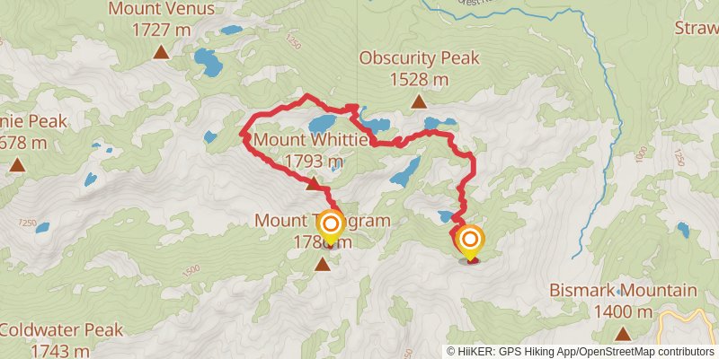 Mount St Helens Area Loops alt 2 Map