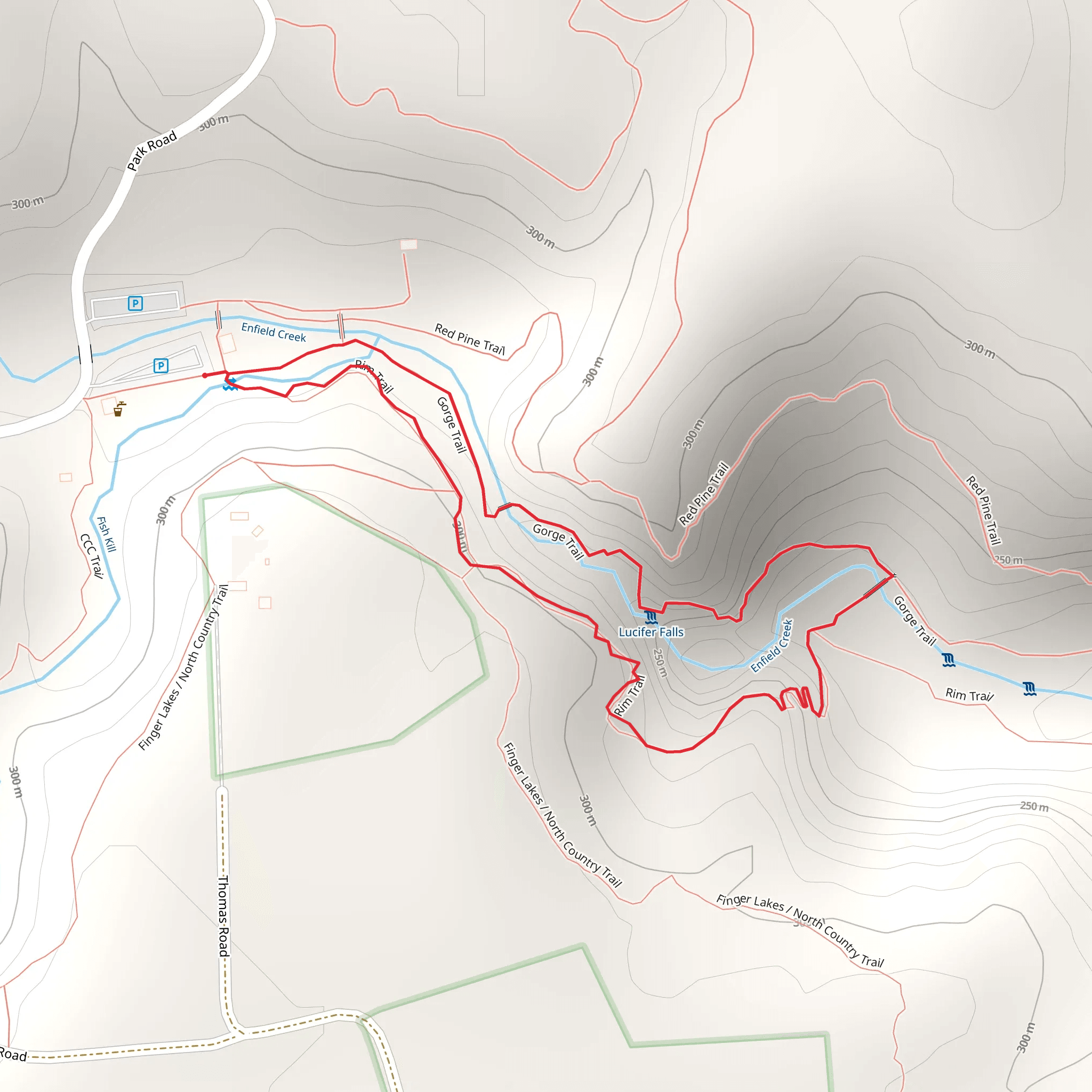 Lucifer Falls Loop Trail mobile static map