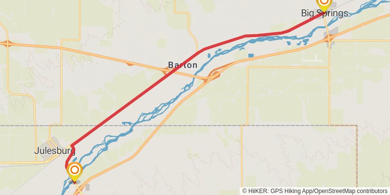 American Discovery Trail North Route stage 203 Map